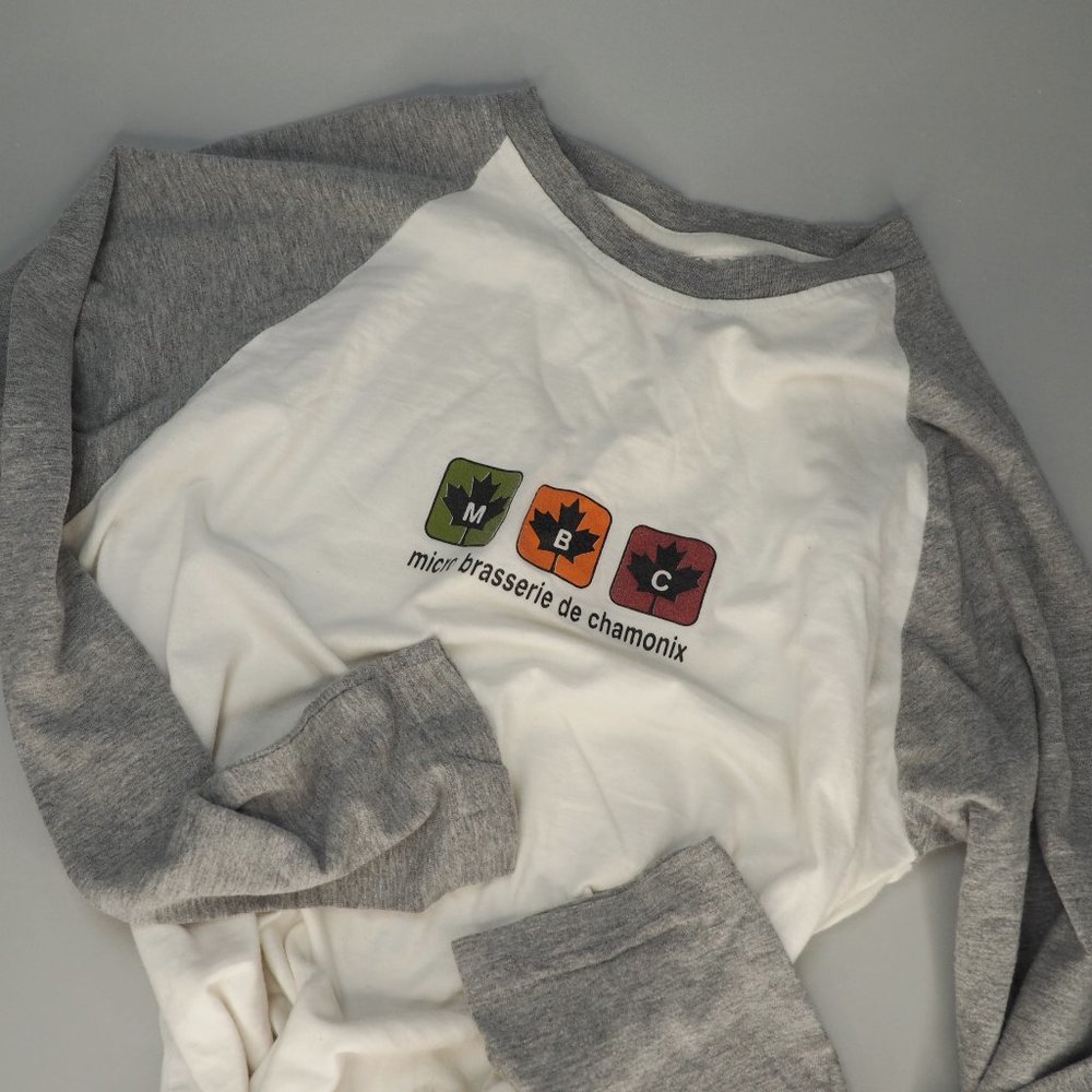 Vintage Micro Brasserie Chamonix Baseball Tee S